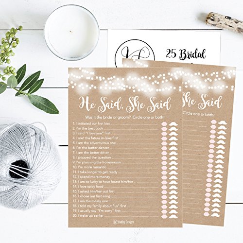 Rustic Bridal Shower Games