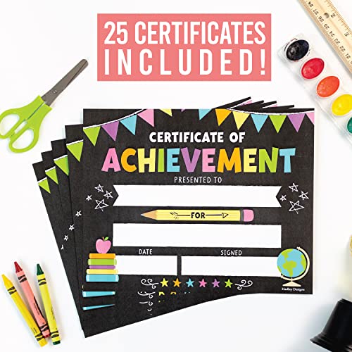 Colorful Pastel Chalk Certificate of Achievement