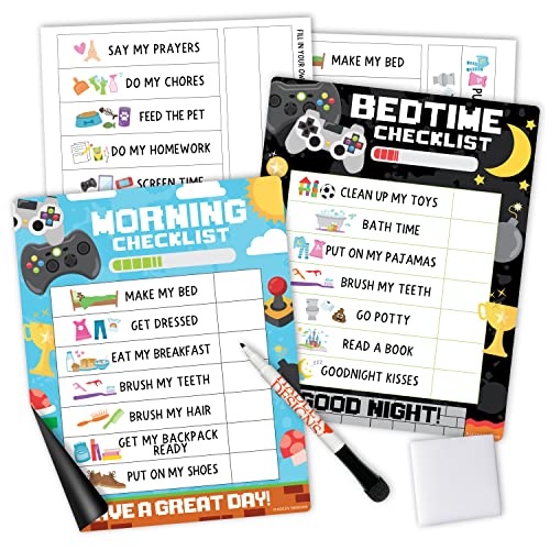 Video Game Day & Night Routine Charts