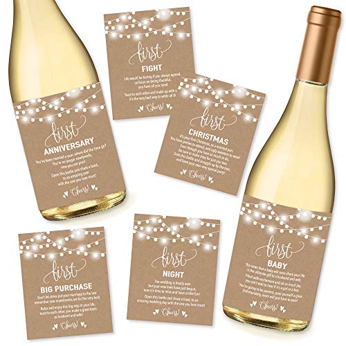 Wedding Milestones Wine Labels