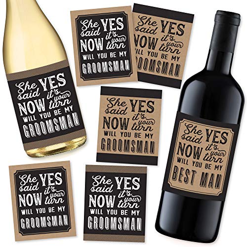 Groomsmen Proposal Wine Labels