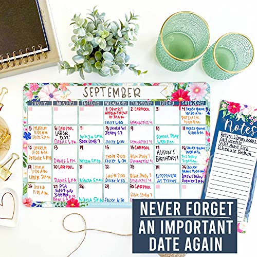 Floral Magnetic Dry Erase Calendar