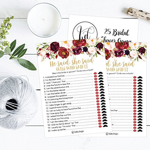 Floral Bridal Shower Games