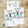 Blue Deer Baby Shower Invitation