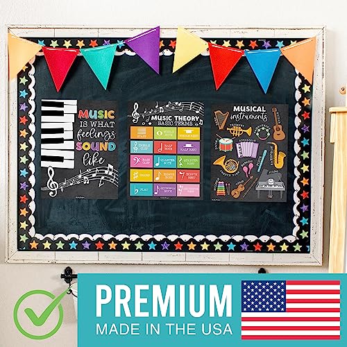 Colorful Chalk Music Classroom Posters