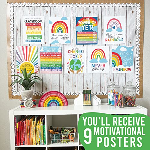 Rainbow Classroom Motivational Posters