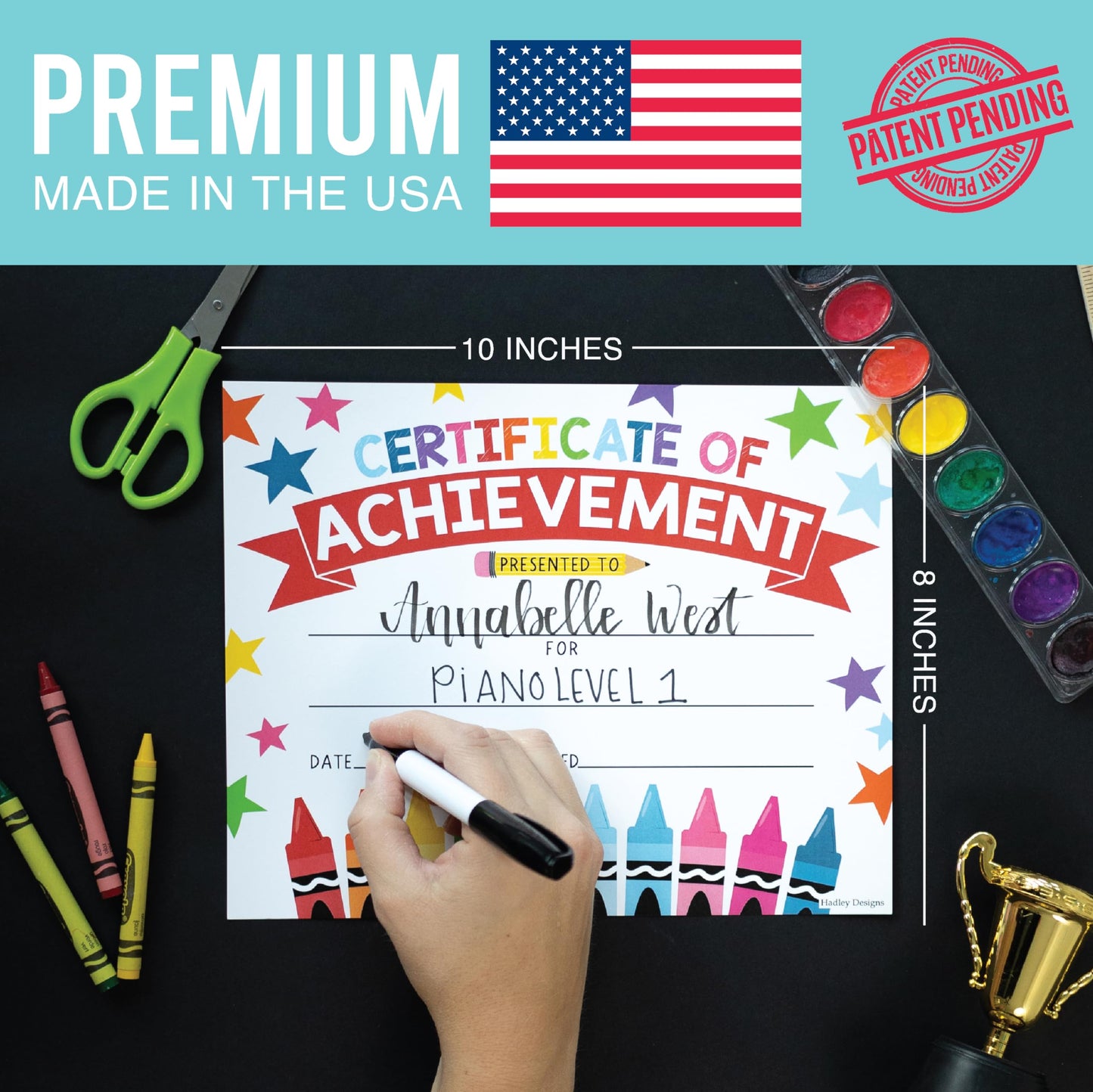 Colorful Crayons Certificate of Achievement
