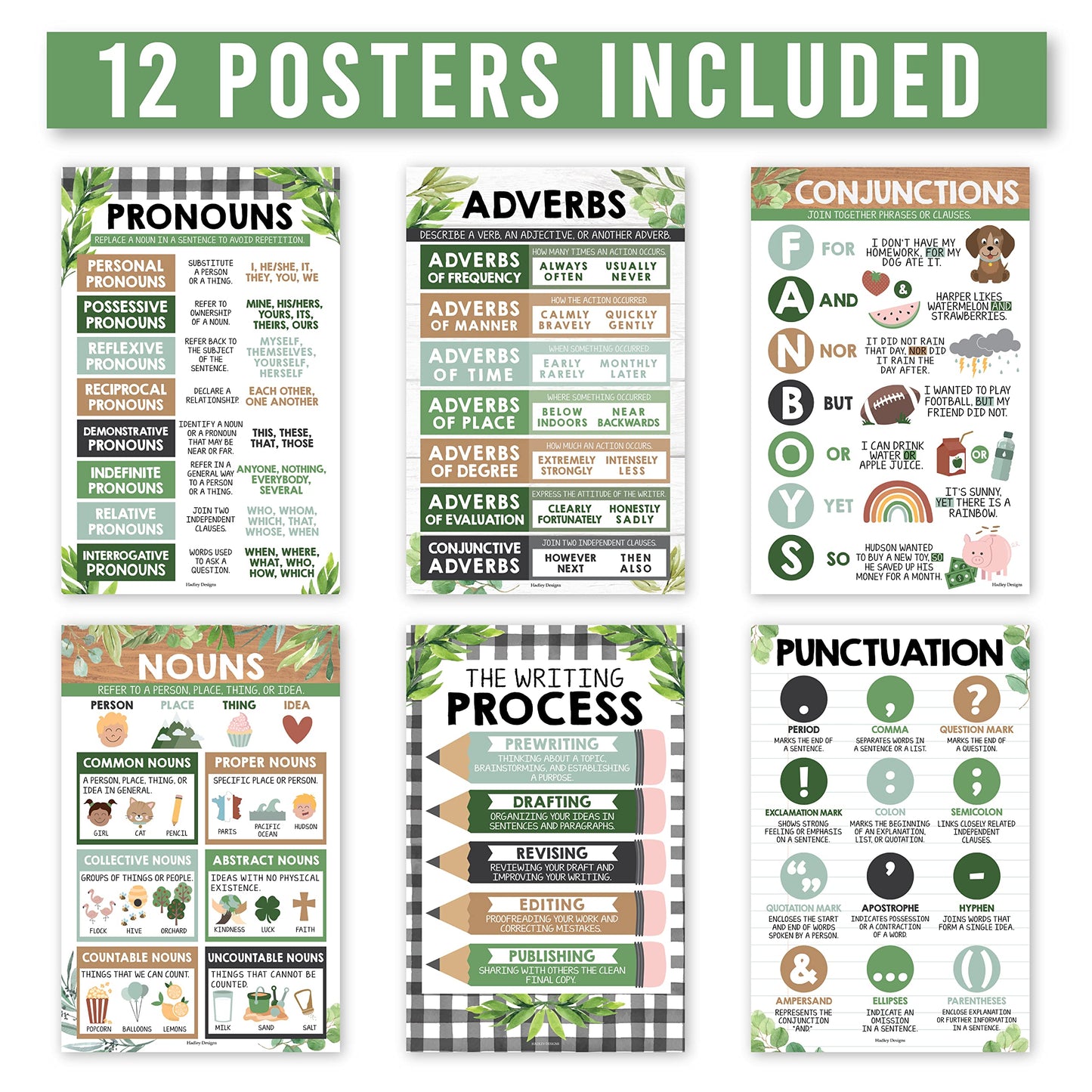 Farmhouse Parts of Speech Posters