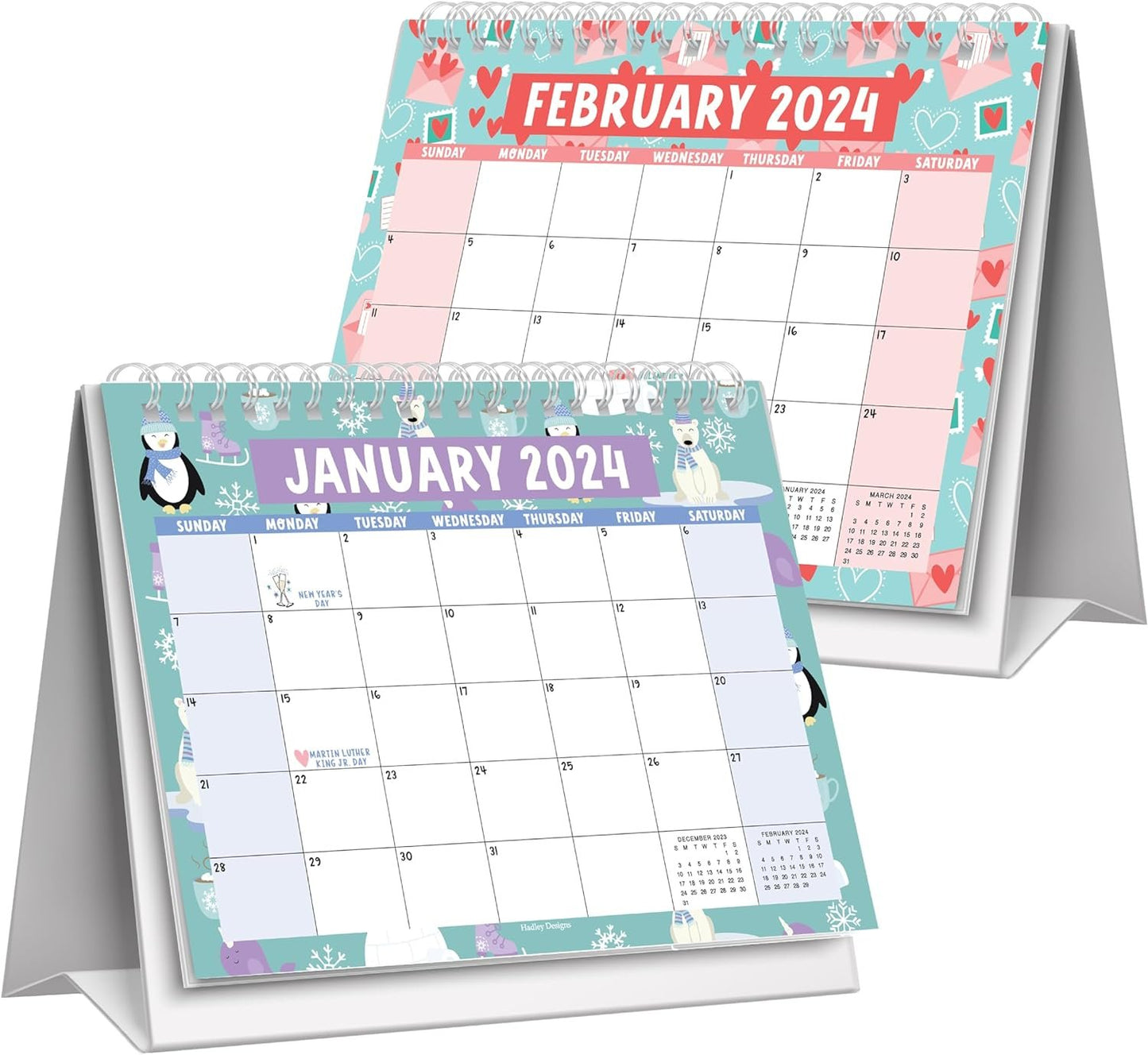 Doodle Small Desk Calendar 2024 Standing Flip - Small Desktop Calendar 2024-2025, Small Stand Up Desk Calendar 2024, Desk Flip Calendar 2024, Standing Desk Calendar 2024-2025, Flip Calendar For Desk