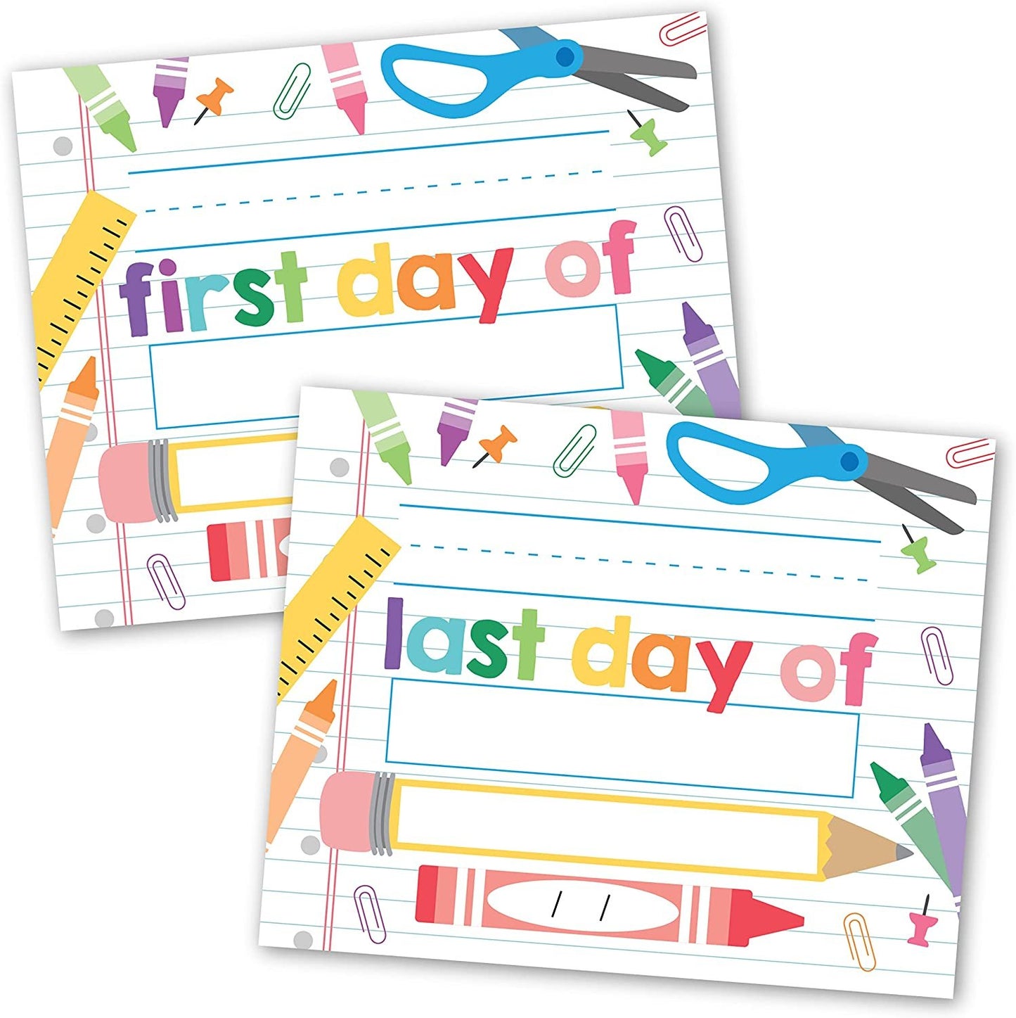 Notebook Paper Back to School Signs