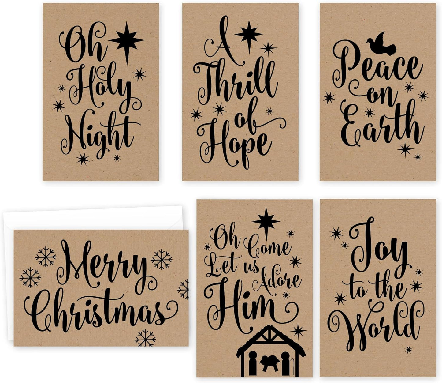 Kraft Folded Christmas Cards