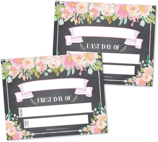 Floral Back to School Signs