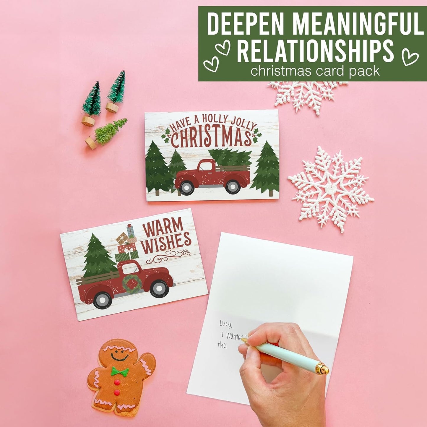 Red Truck Folded Christmas Cards
