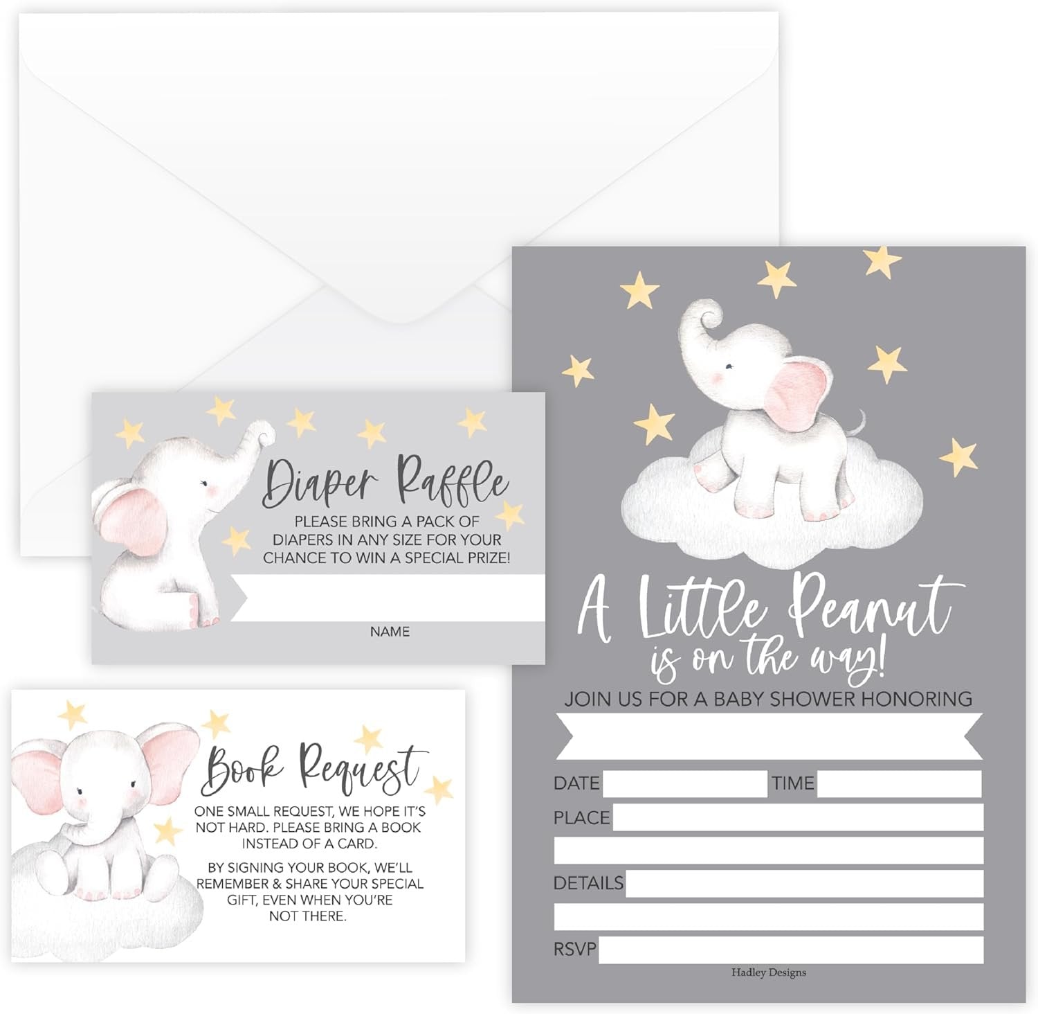 Baby Shower Invitations Shop by Theme | Elephant Neutral