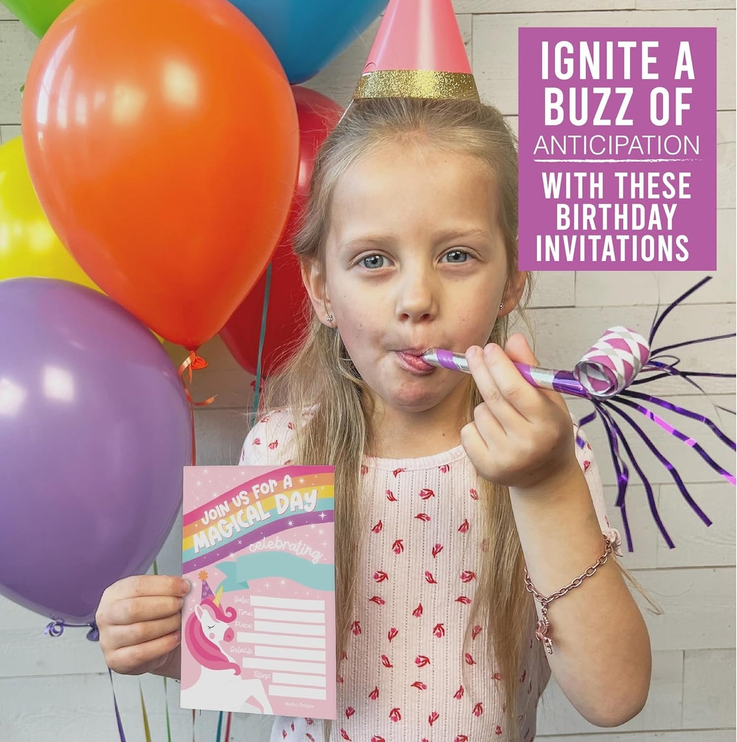 Unicorn Kids' Party Invitation