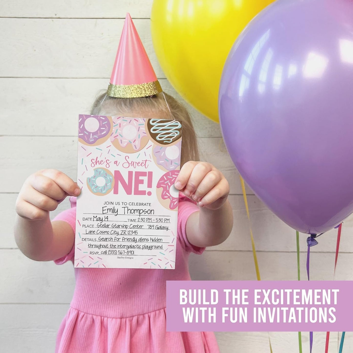 15 Donut First Birthday Invitations Girl - Sweet One Birthday Party Invitations For Girls, Donut Invitations For Birthday Party Invitation Girl, Birthday Invitation Cards, Kids Birthday Invitations