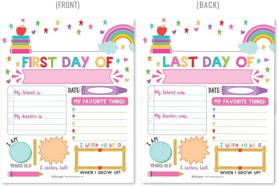 Pink Back to School Signs