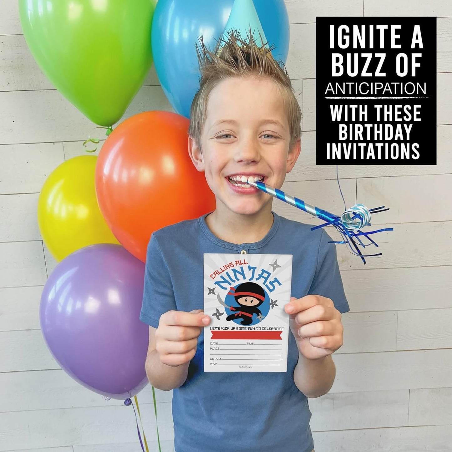 Ninja 1 Kids' Party Invitation