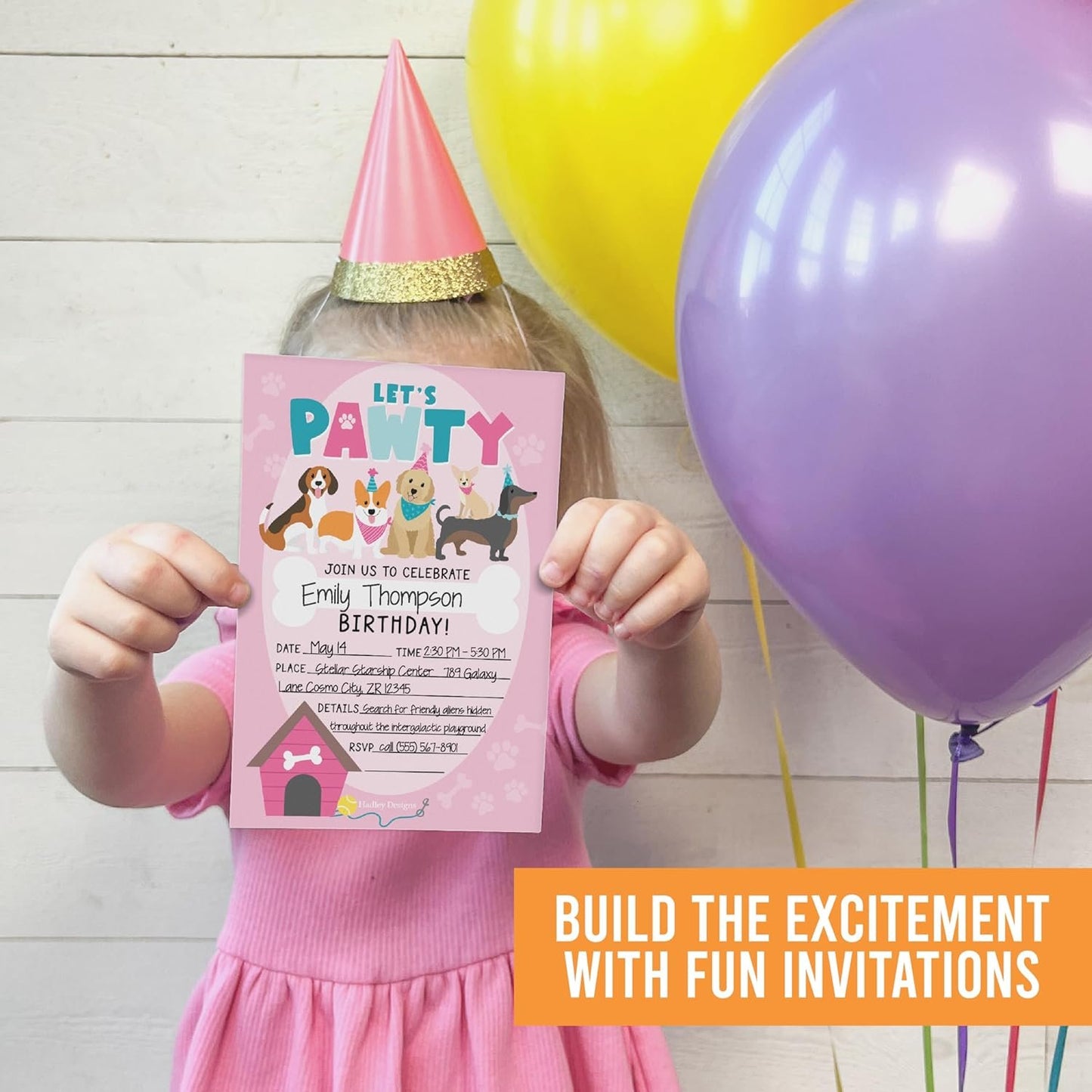 15 Puppy Dog Birthday Invitations Girl - Dog Themed Birthday Party Invitations For Girls, Puppy Invitations For Birthday Party Invitation Girl, Birthday Invitation Cards, Kids Birthday Invitation