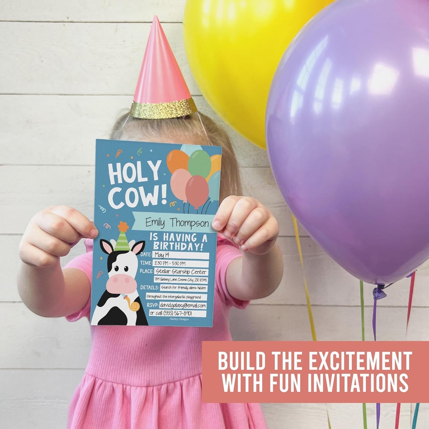 15 Holy Cow Birthday Invitations Girl - Kids Birthday Invitations Boy, Cow Invitations Birthday Party Invitations For Boys, Cow Birthday Invites For Boy, Birthday Invitation Cards, Party Invites Boy