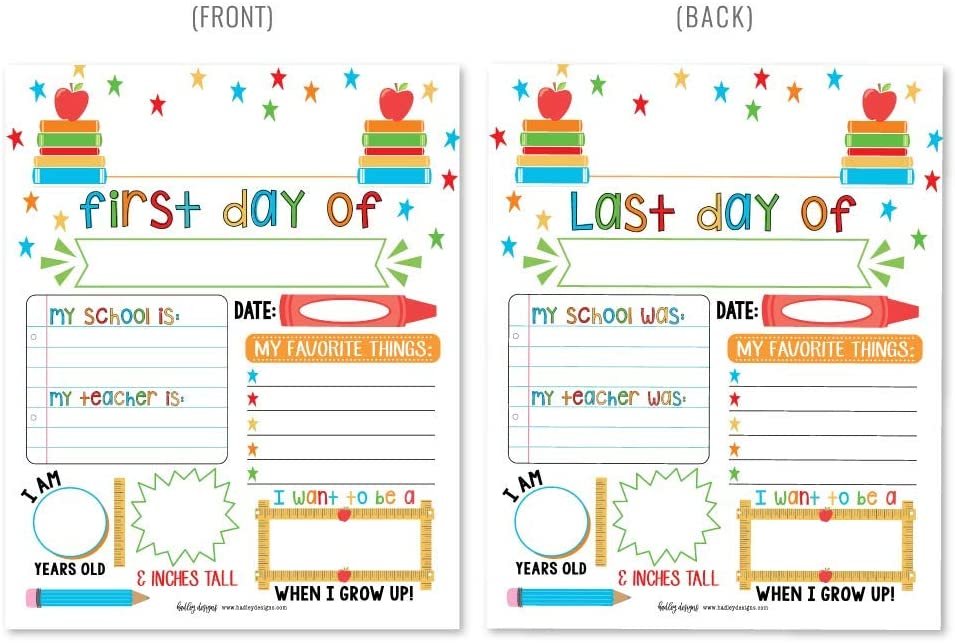 Colorful White Back to School Signs