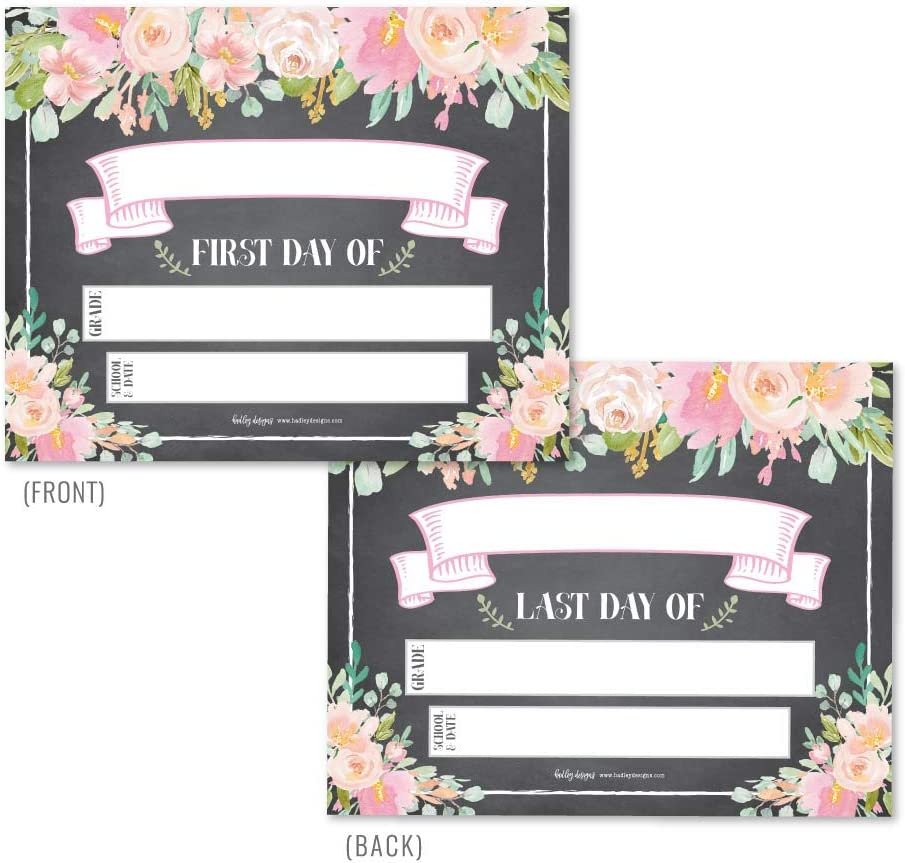 Floral Back to School Signs