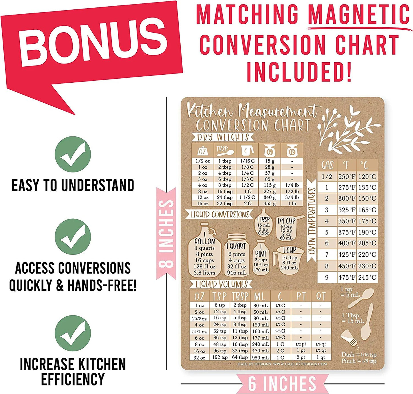 Rustic Kraft Magnetic Meal Planner