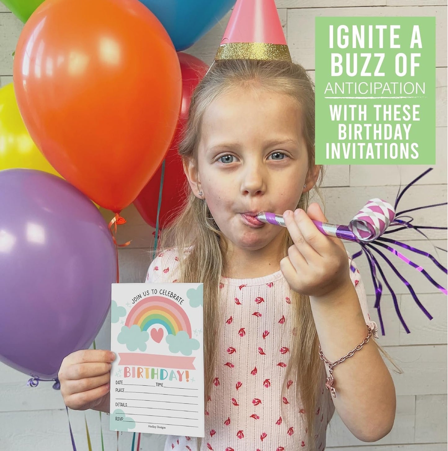 Rainbow Kids' Party Invitation