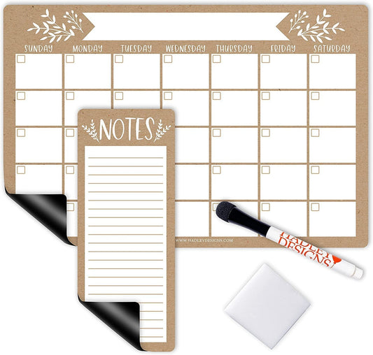 Rustic Kraft Magnetic Calendar