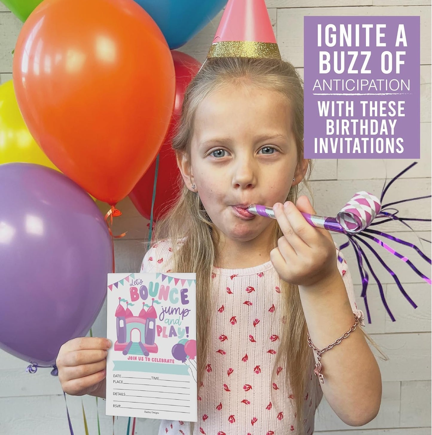 Bounce House Girl Kids' Party Invitation