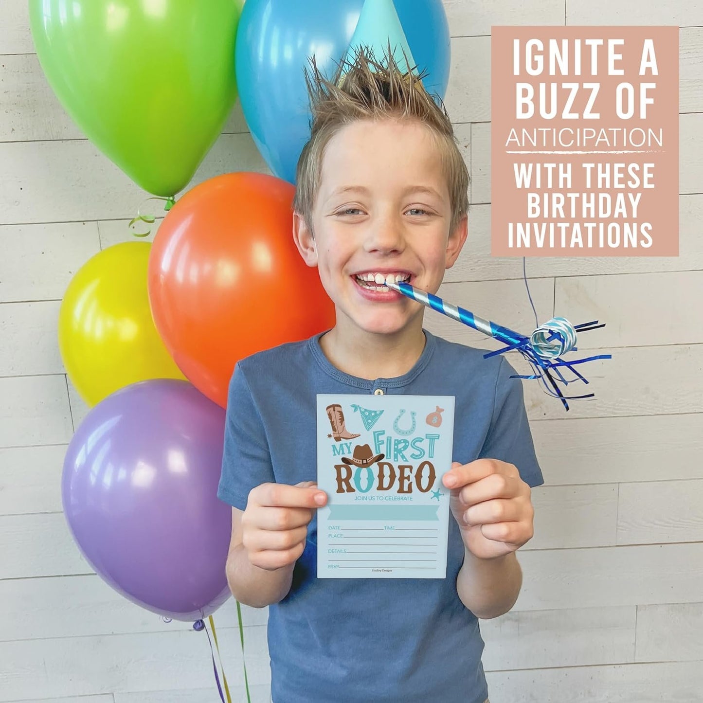 15 First Rodeo Birthday Invitations For Boys - Cowboy Birthday Invites For Boy, 1st Rodeo Birthday Party Invitations For Boys, Boy Birthday Invitations Boy, Western Invitations For Birthday Party