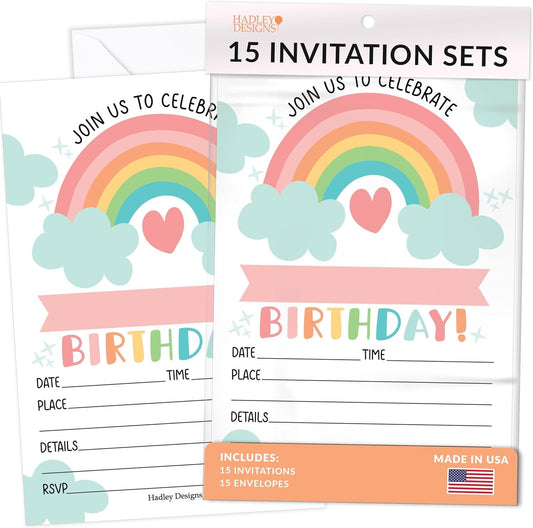 Rainbow Kids' Party Invitation