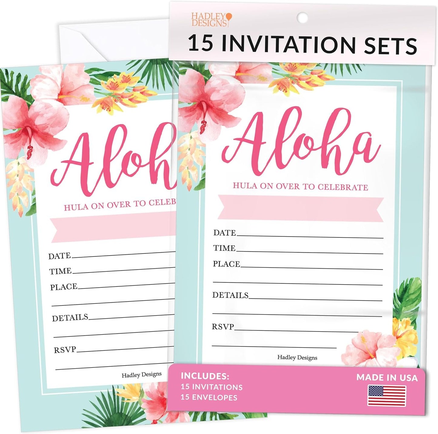 15 Hawaiian Luau Birthday Invitations Girl - Aloha Birthday Party Invitations For Girls, Luau Invitations For Birthday Party Invitation Girl, Birthday Invitation Cards, Kids Birthday Invitations Girl