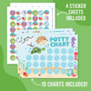 Ocean Sticker Chart for Kids Potty Training Chart for Toddlers Boys - Potty Chart for Girls with Stickers, Potty Training Sticker Chart for Girls Potty, Potty Chart for Boys with Stickers