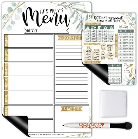 Geo Greenery Magnetic Meal Planner