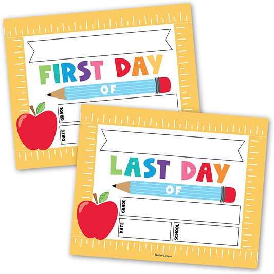 Colorful With Ruler Border Back to School Signs