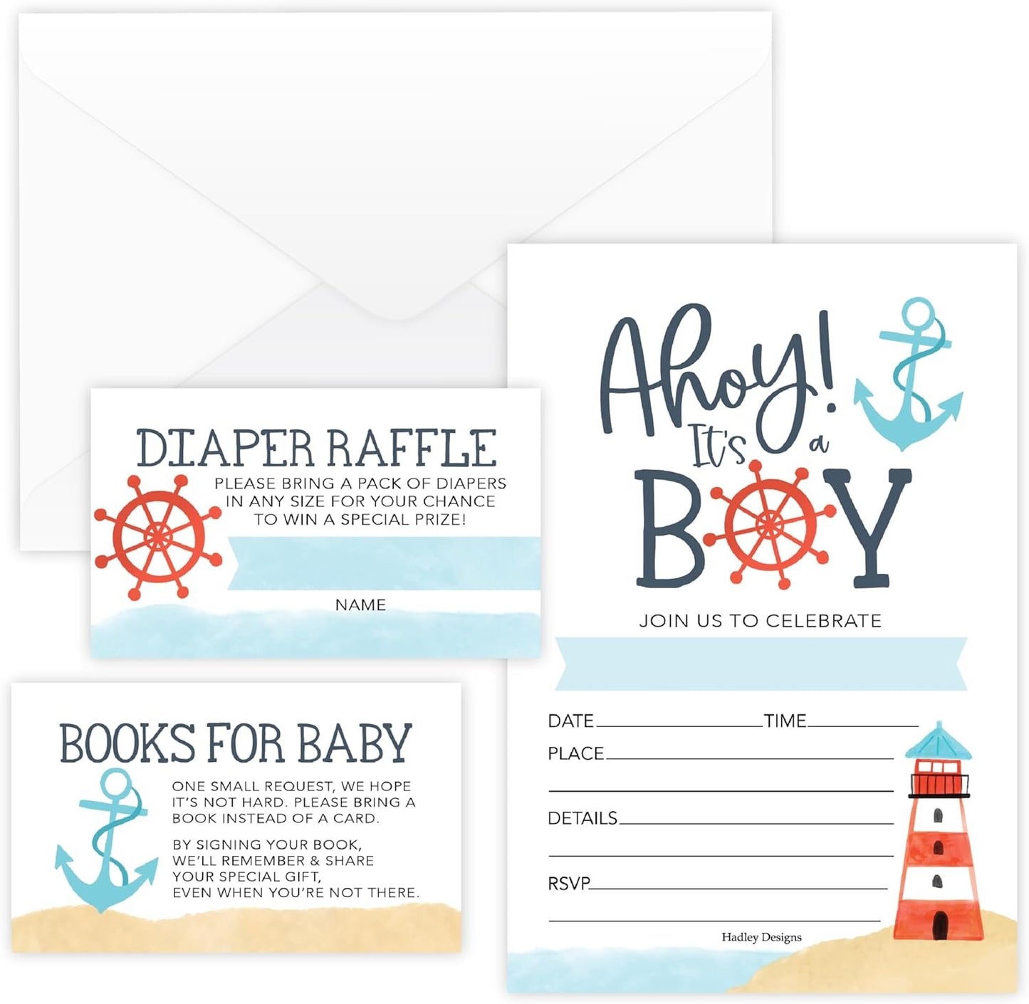 15 Nautical Baby Shower Invitations For Boy Baby Shower Ideas - Boy Baby Shower Invites For Boy, Boy Baby Shower Invitations Boy With Diaper Raffle, Baby Boy Shower Invitations, Baby Invitations