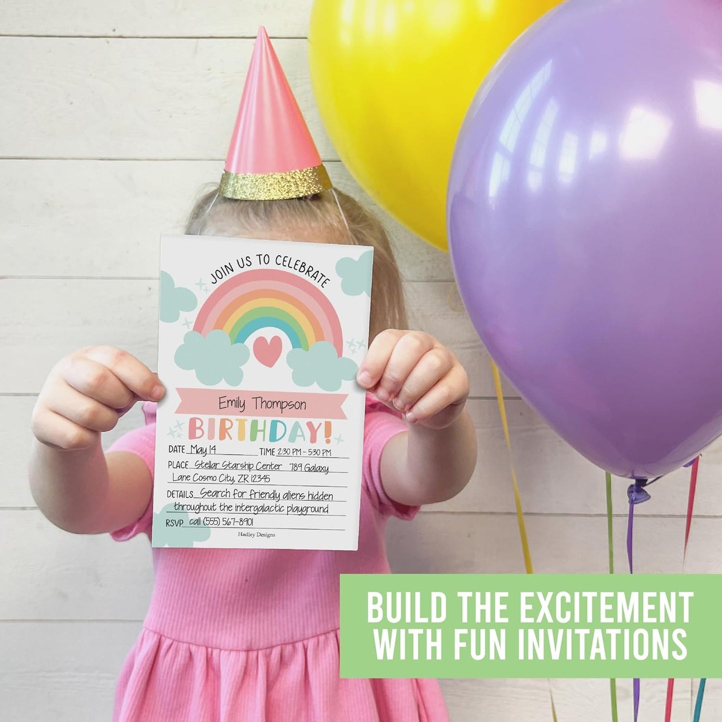 Rainbow Kids' Party Invitation