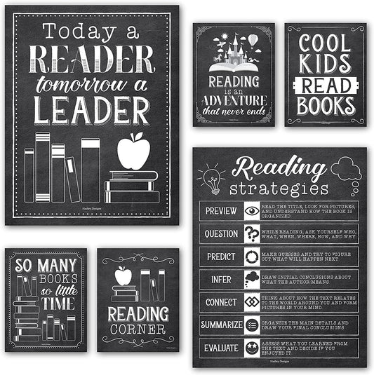 Black & White Reading Motivational Posters