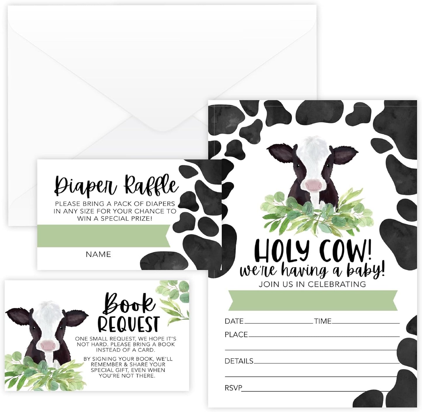 15 Holy Cow Baby Shower Invitations Gender Neutral - Baby Shower Invitations For Girl, Boy Baby Shower Invites For Boy, Baby Boy Shower Invitations, Baby Girl Baby Shower Invitations With Envelopes